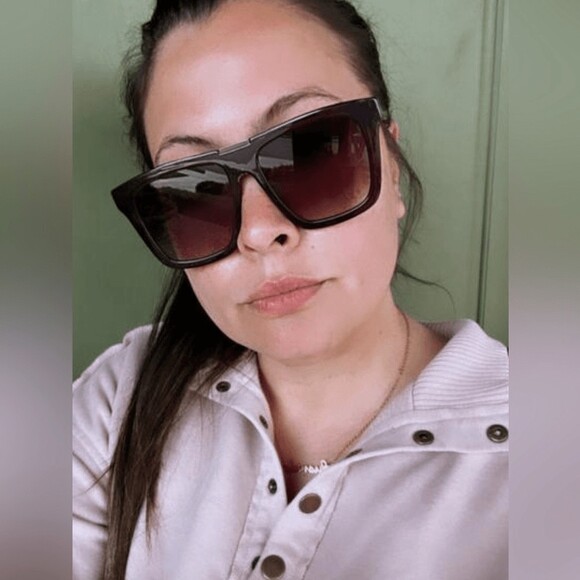 NWT QUAY Prescription Sunglasses Name Drop” Chocolate Frame/ Dark Choc Lens main image 8